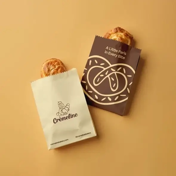 Custom Printed Waxed Paper Bag